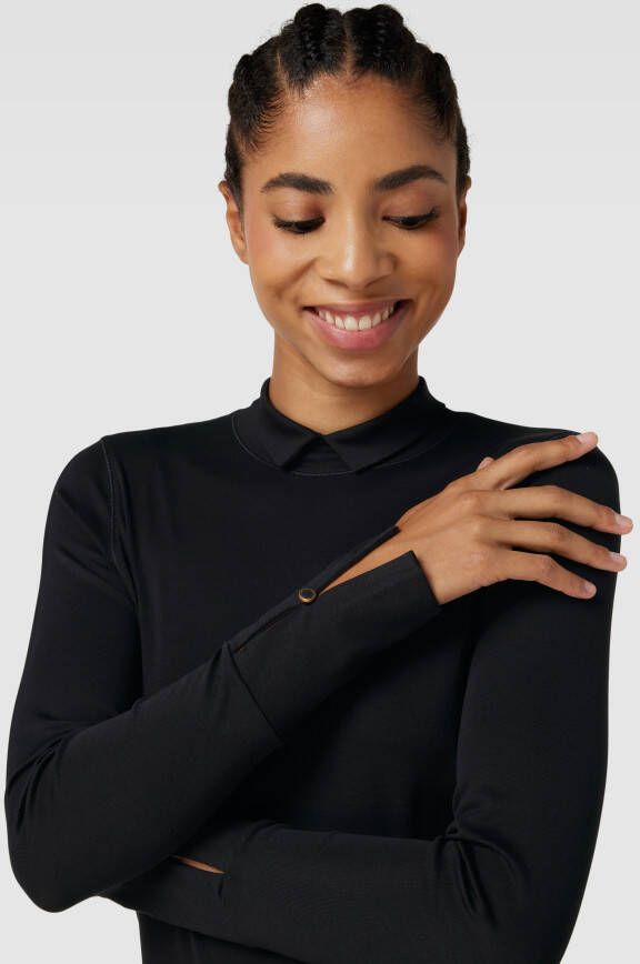 Marc Cain Shirt met opstaande kraag in effen design