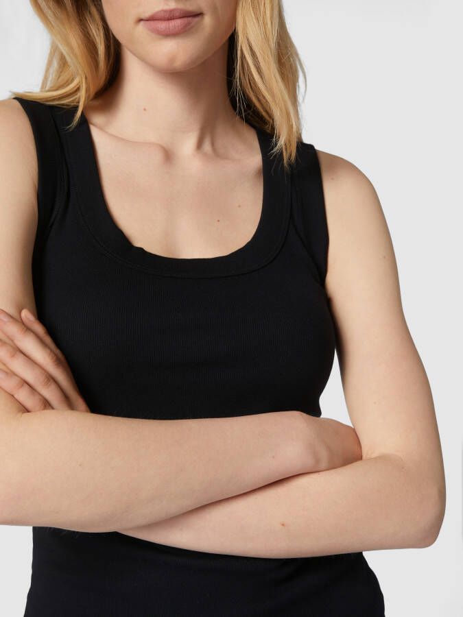 Marc Cain Top van fijnrib met stretch