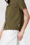 Marc O'Polo Blouse with a band collar regular fit Groen Dames - Thumbnail 3