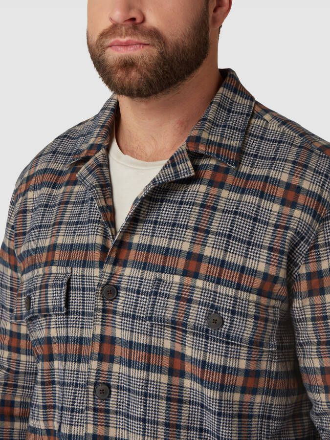 Marc O'Polo PLUS SIZE overhemdjack met glencheck-motief model 'camp'