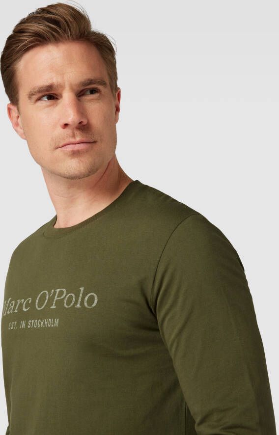 Marc O'Polo Shirt met lange mouwen en labelprint