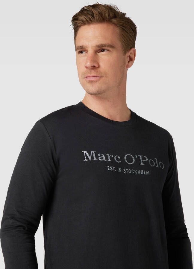 Marc O'Polo Shirt met lange mouwen en labelprint