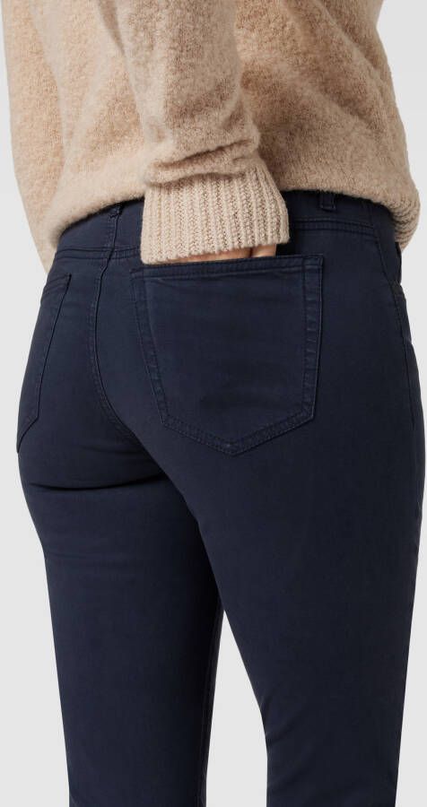 Marc O'Polo Slim fit mid waist broek met labeldetails