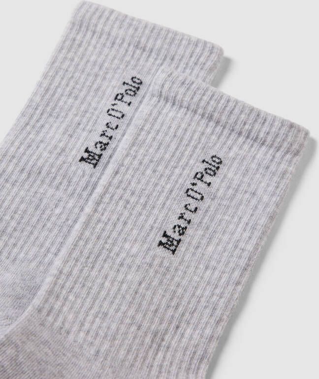 Marc O'Polo Sokken met labelprint in een set van 2 paar