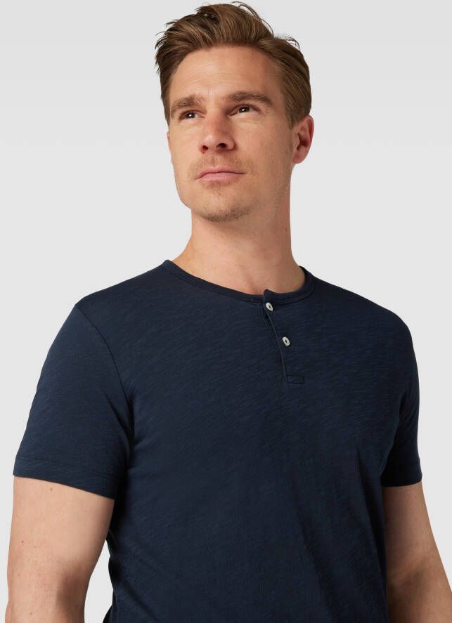 Marc O'Polo T-shirt met korte knoopsluiting model 'Serafino'