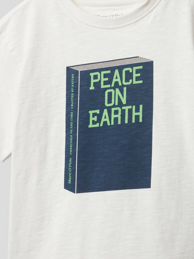 Marc O'Polo T-shirt van biologisch katoen met print met afbeelding