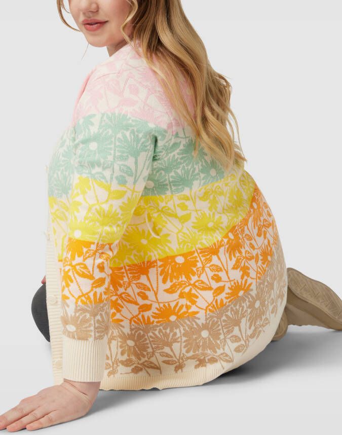 Marina Rinaldi PLUS SIZE pullover met all-over motief model 'AGOSTO'