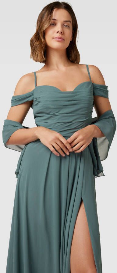 Mascara Avondjurk in cold shoulder-design