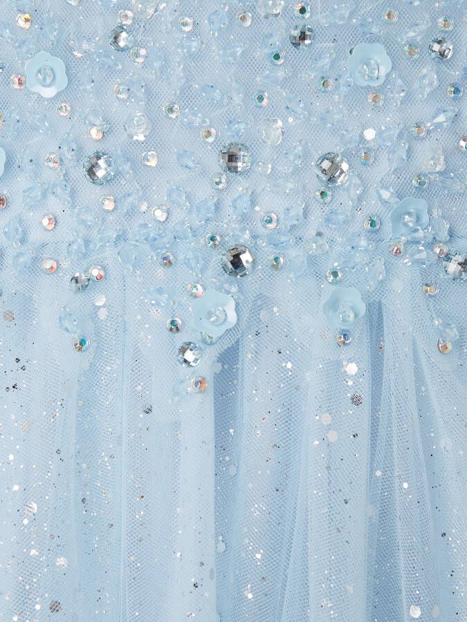 Mascara Avondjurk van tule met strass-steentjes - Foto 5