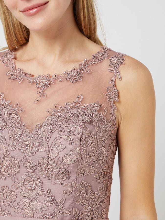 Mascara Avondjurk van tule met strass-steentjes