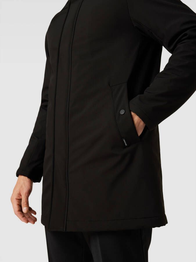 Matinique Lange jas met opstaande kraag model 'Miles'