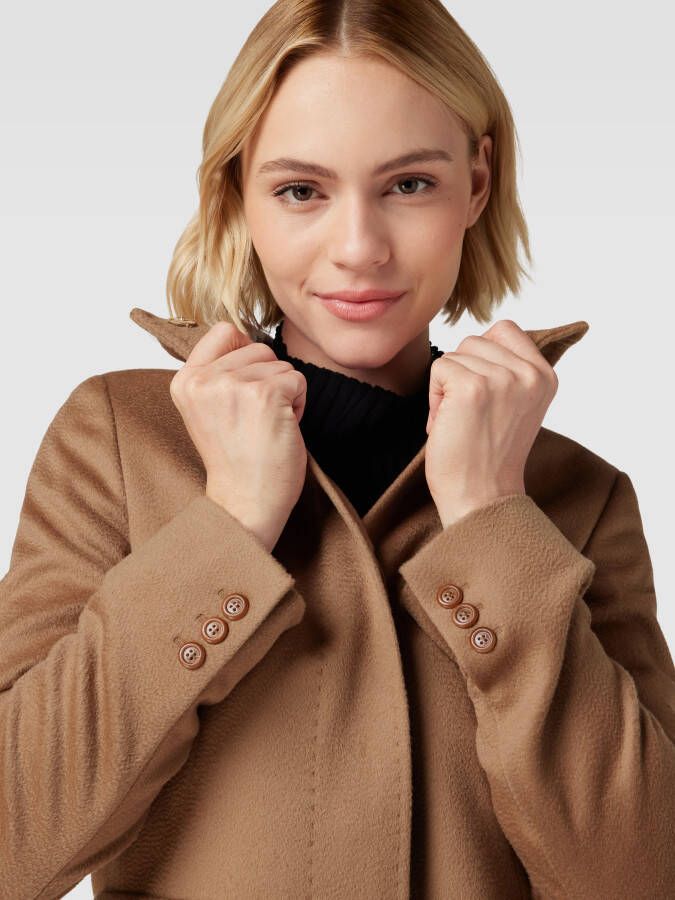Max Mara Studio Lange jas met opstaande kraag model 'AGNESE'