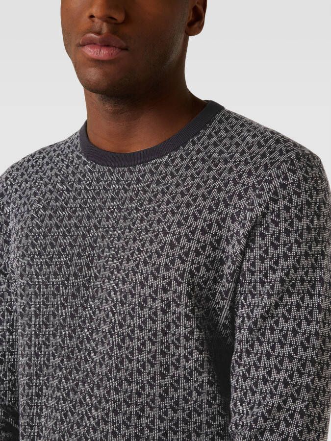 Michael Kors Gebreide pullover met all-over logo model 'SIGNATURE'