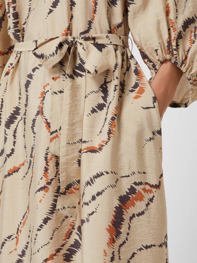 Minus Midi-jurk met all-over motief model 'Luvana'