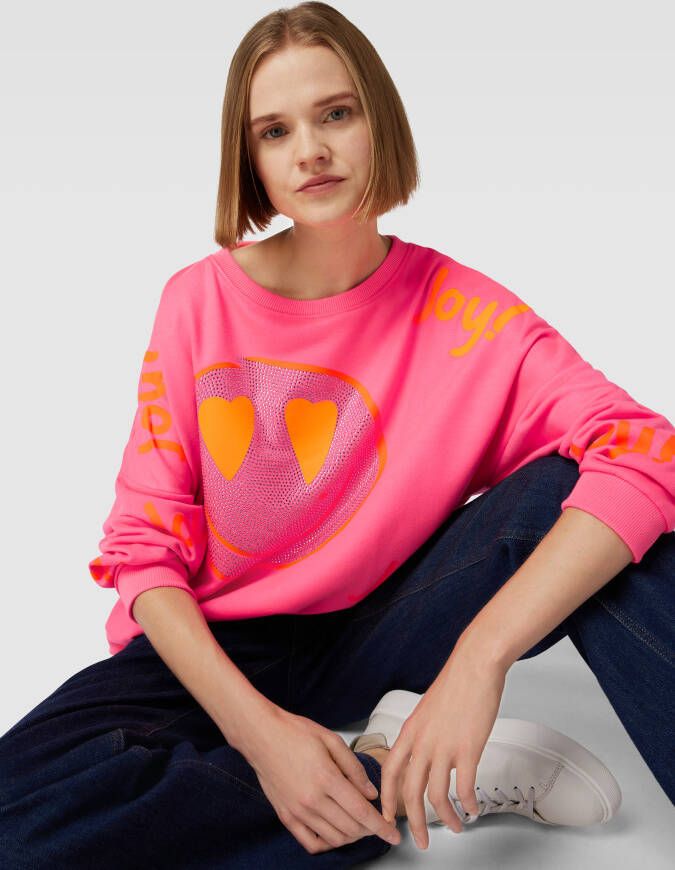 Miss goodlife Sweatshirt met strass-steentjes model 'JOY' - Foto 2