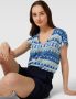 Montego Blouseshirt met all-over motief - Thumbnail 2