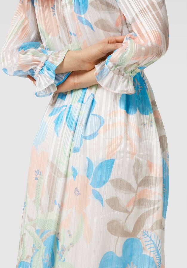 MOS MOSH Knielange jurk in all-over design model 'Queem Botanic'