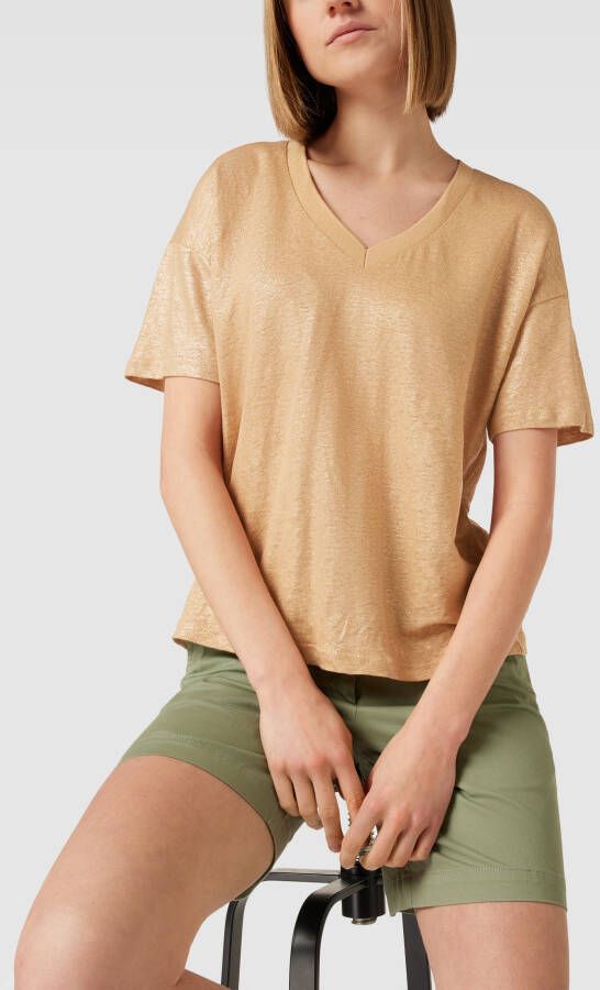 MOS MOSH T-shirt met effectgaren model 'Casa'