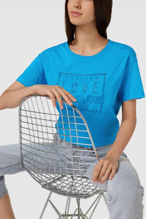 MOS MOSH T-shirt met strass-steentjes model 'Ciara O-SS Glam Tee'