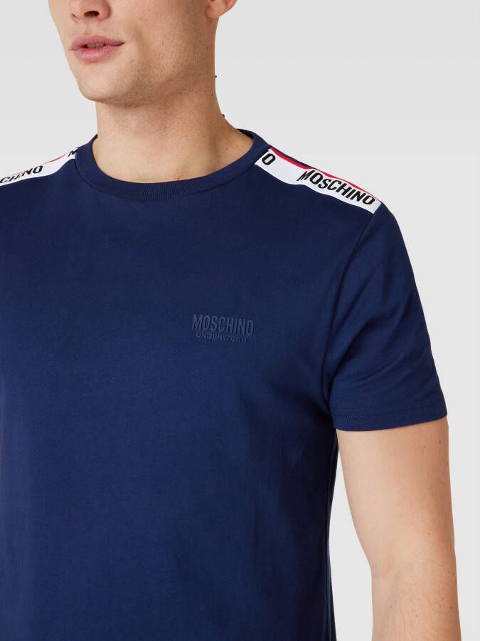 Moschino Swim + Underwear T-shirt met geribde ronde hals - Foto 2