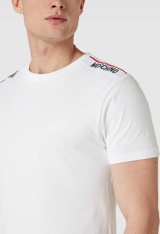 Moschino Swim + Underwear T-shirt met geribde ronde hals - Foto 2