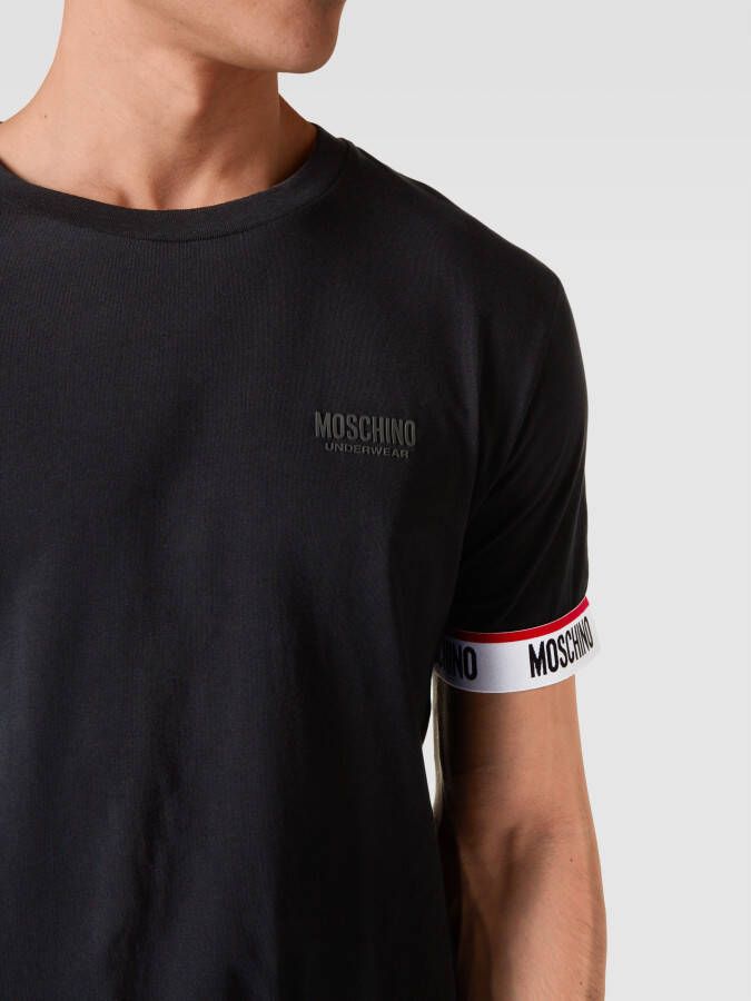Moschino Swim + Underwear T-shirt met labelprint - Foto 2
