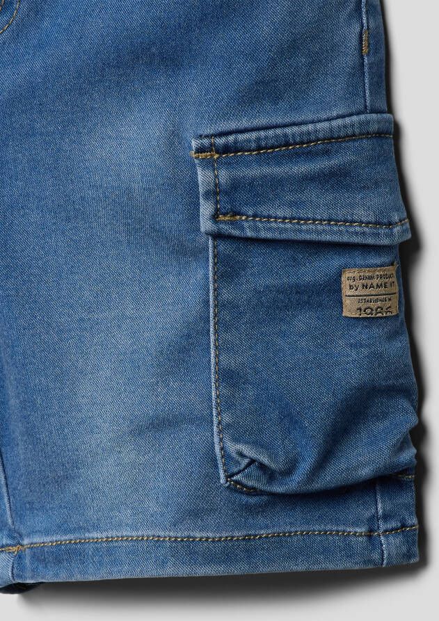 Name it Korte jeans met labeldetails model 'BAGGY'