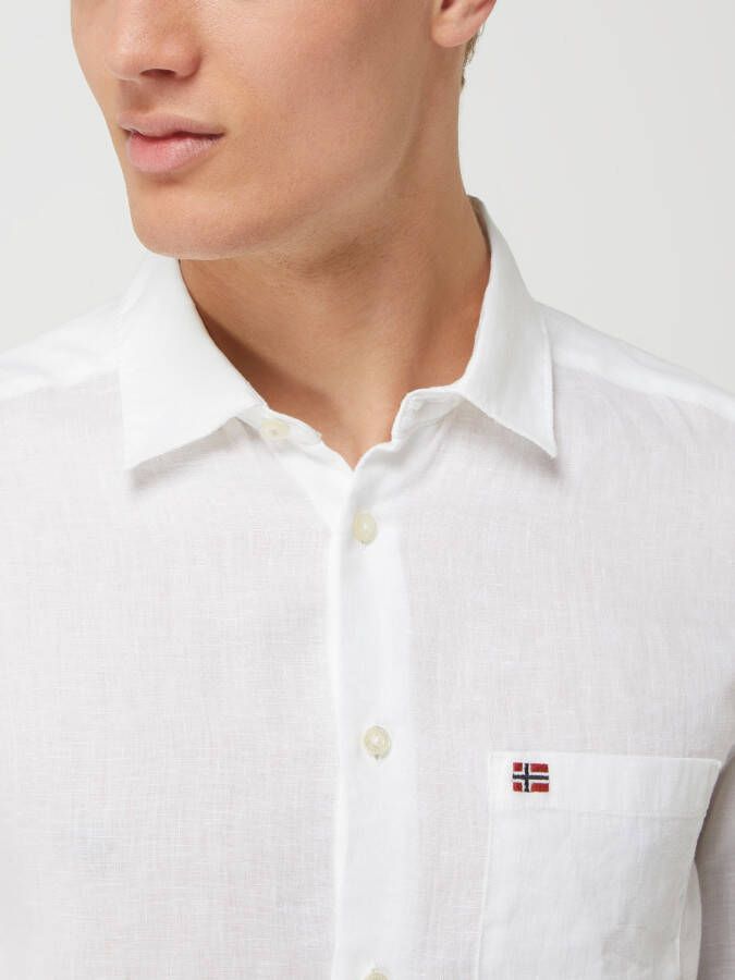Napapijri Regular fit linnen overhemd model 'Creton'
