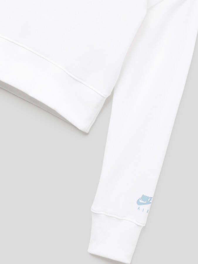 Nike Air Korte hoodie van sweatstof voor meisjes Wit
