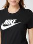 Nike sportswear essentials icon future shirt zwart wit dames - Thumbnail 6
