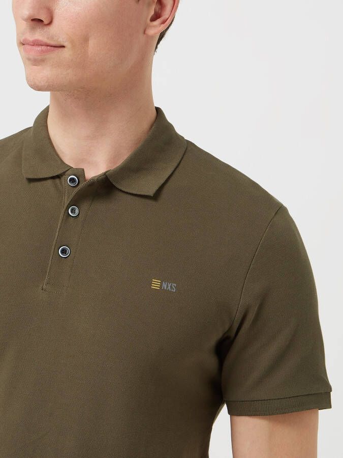NO EXCESS Poloshirt van piqué