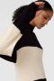 Object Knielange gebreide jurk met blokstrepen model 'BRIGHT' - Thumbnail 3