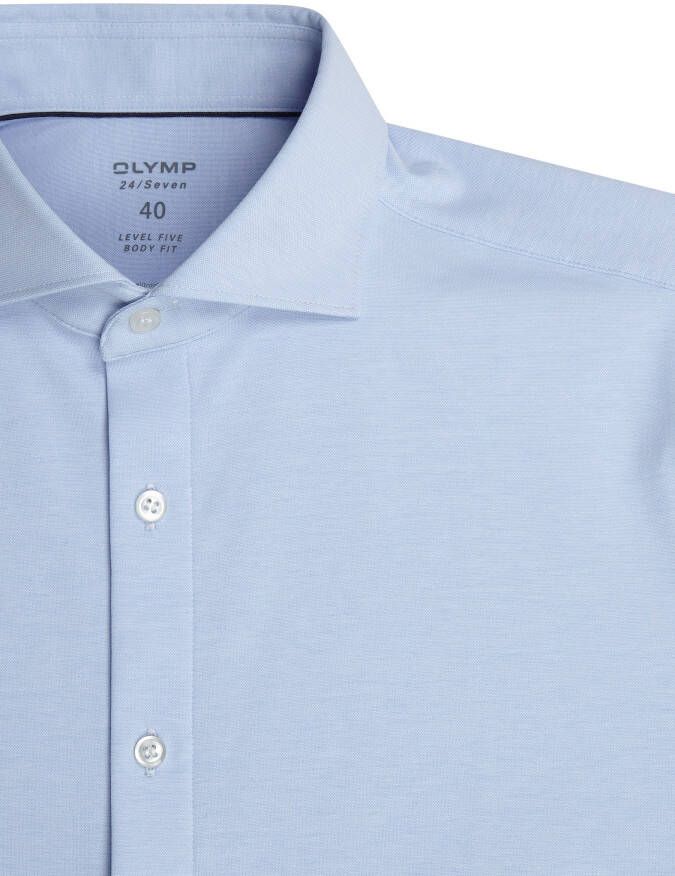OLYMP Level Five Slim fit zakelijk overhemd van jersey met extra lange mouwen