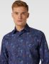 Olymp Modern fit zakelijk overhemd met all-over bloemenmotief - Thumbnail 2