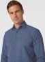 Olymp Modern fit zakelijk overhemd met all-over motief model 'Global' - Thumbnail 2