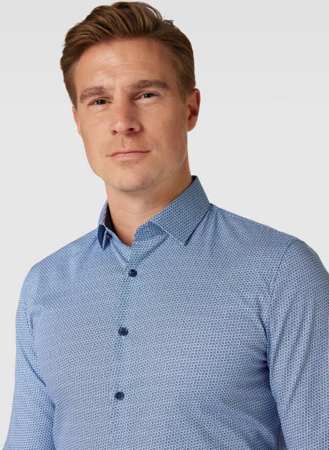 OLYMP No. Six Super slim fit zakelijk overhemd met structuurmotief - Foto 2