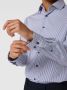 Olymp business overhemd normale fit donkerblauw gestreept katoen - Thumbnail 2