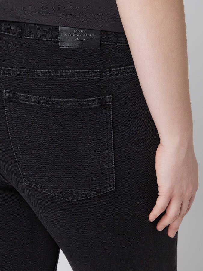 ONLY CARMAKOMA Korte PLUS SIZE high waist jeans met stretch model 'Mily'