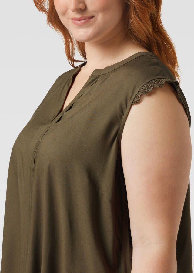 ONLY CARMAKOMA PLUS SIZE knielange jurk met V-hals