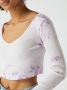 Only Kort shirt met lange mouwen van biologisch katoenmix model 'Clara' - Thumbnail 2