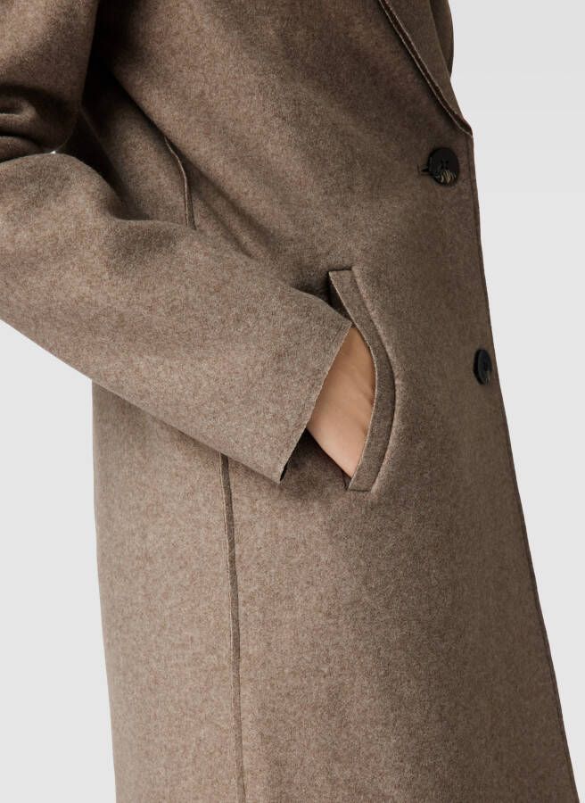 Only Lange jas met reverskraag model 'ONLCARRIE BONDED COAT'