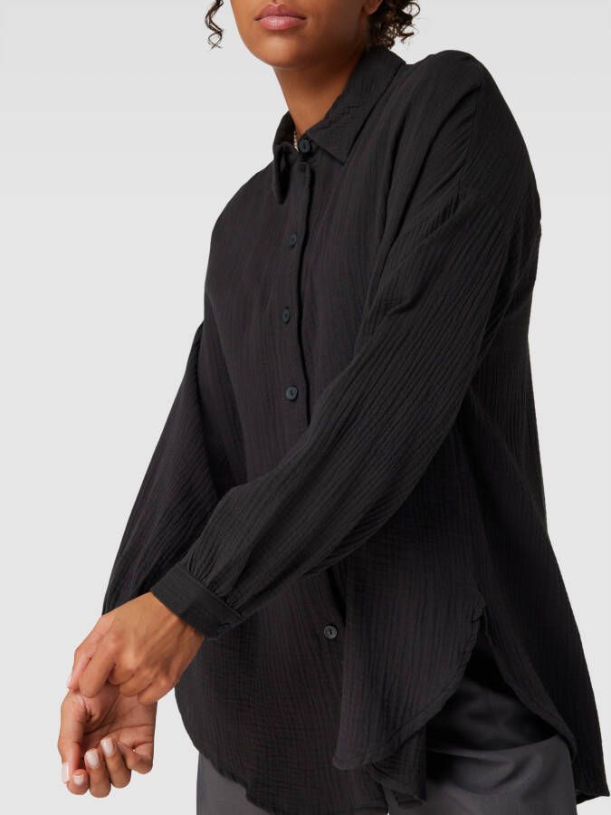 Only Oversized overhemdblouse met structuurmotief model 'THYRA'