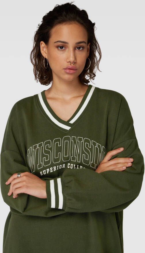 Only Oversized sweatjurk met contraststrepen model 'NIA'