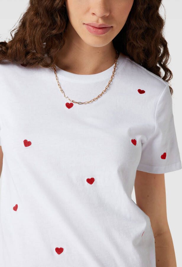 Only T-shirt met borduursels model 'KETTY'