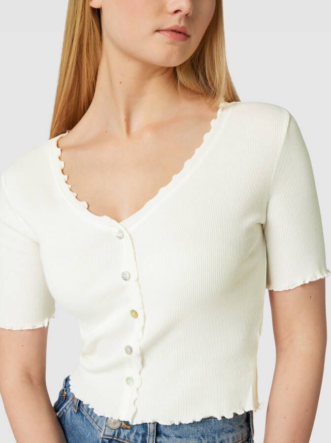 Only T-shirt met geschulpte zoom model 'LAILA'