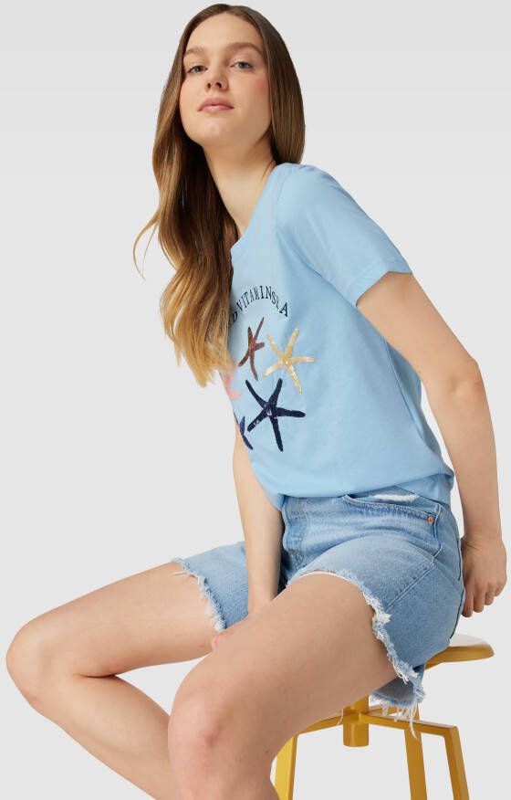 Only T-shirt met pailletten model 'KITA'