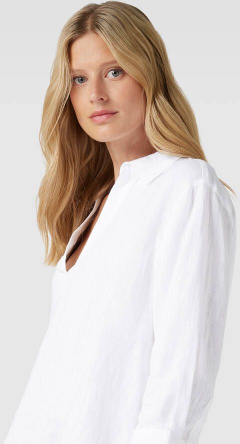 Opus Linnen blouse met 3 4-mouwen model 'Fengani'
