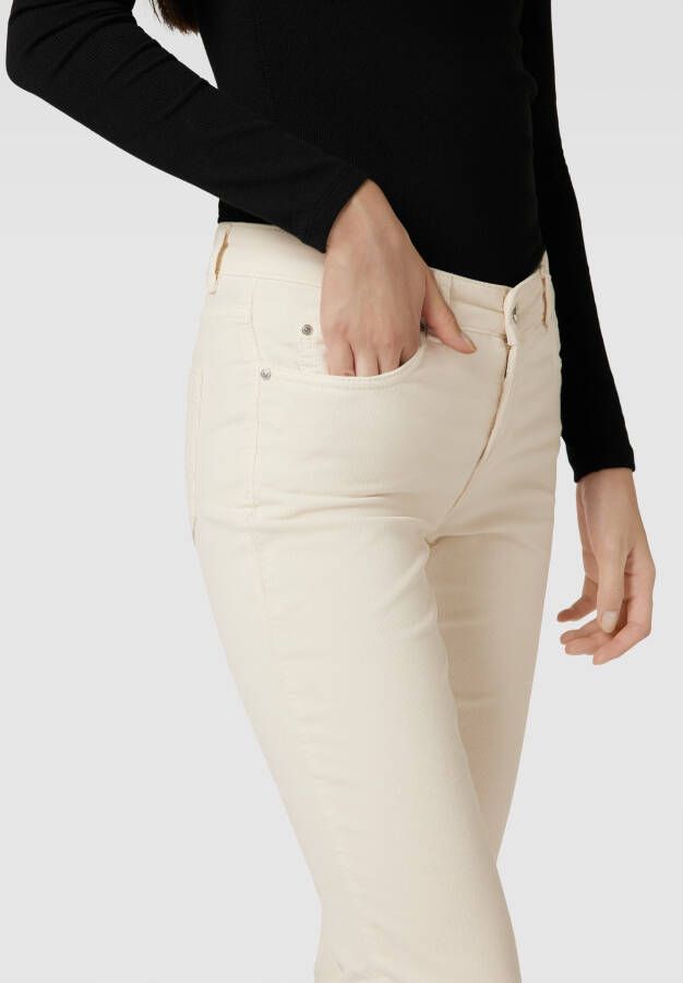 Oui Broek van fijne corduroy in effen design