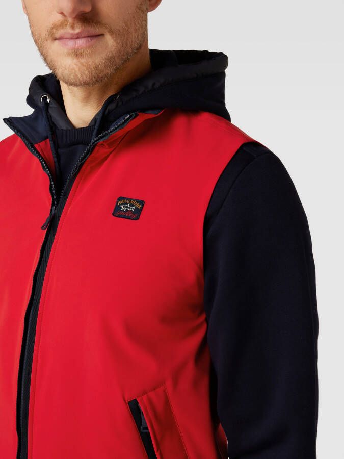 PAUL & SHARK Gilet met logopatch