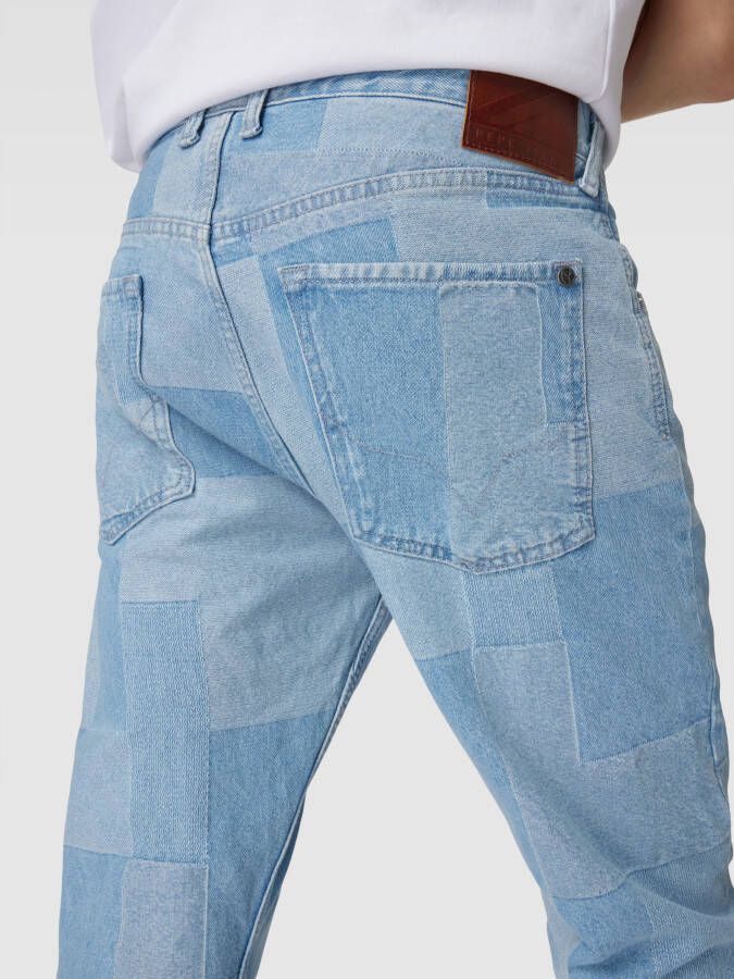 Pepe Jeans Relaxed fit jeans met ruitmotief model 'Callen'